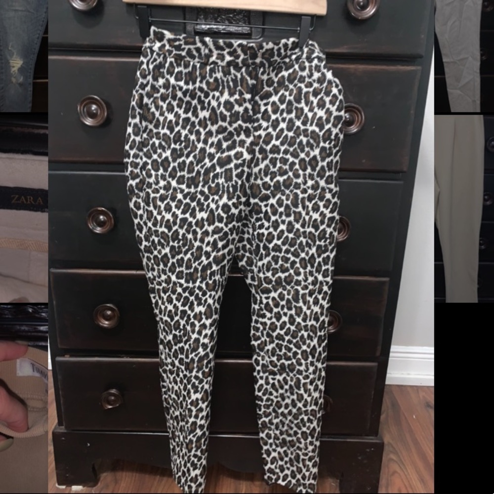 Cheetah print dress pants
